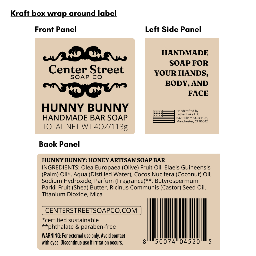 Hunny Bunny Easter Handmade Soap Bar - 4oz