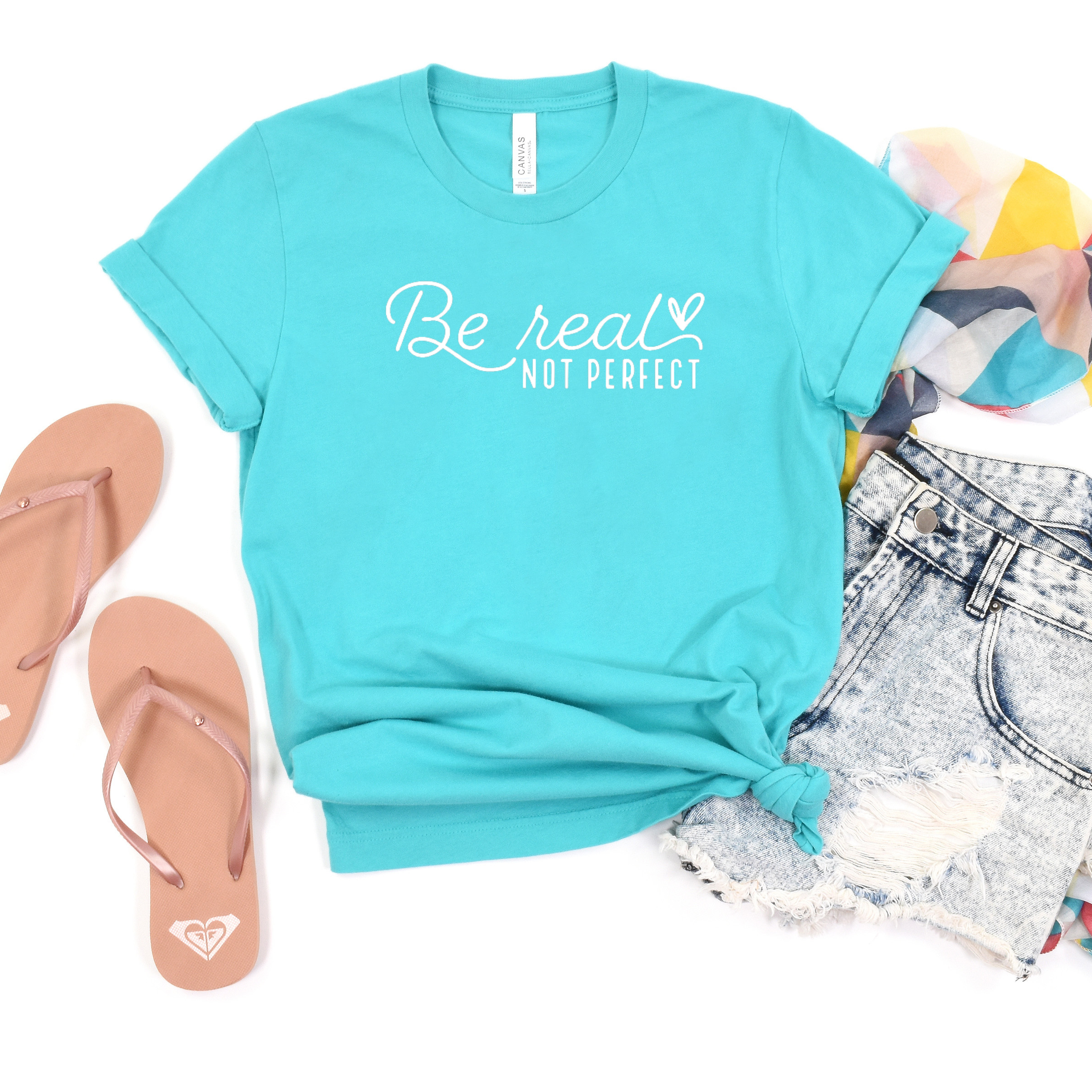 Be Real Not Perfect Tee - Multiple Colors - Uplifting Tee