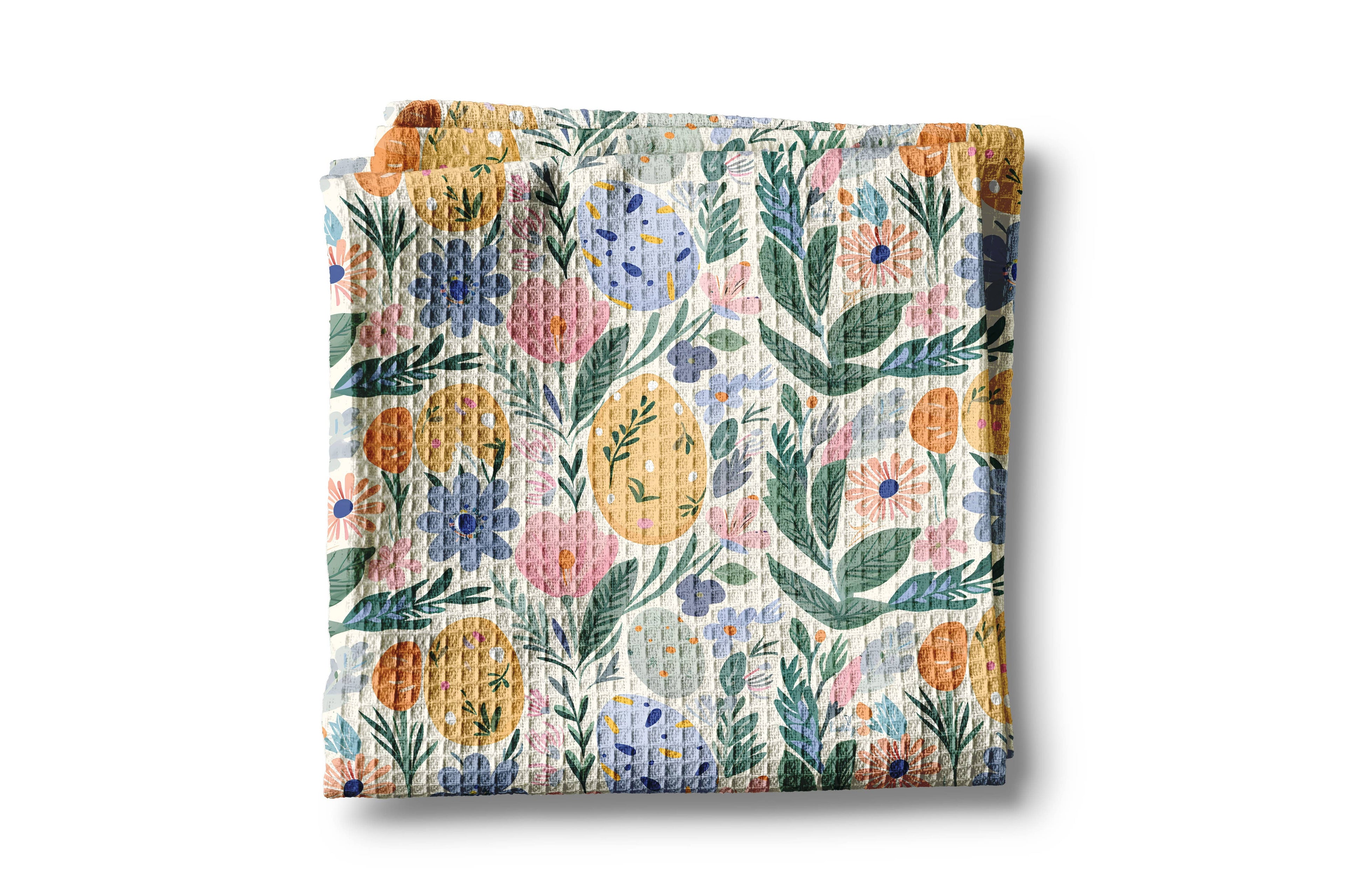 Easter Egg Waffle Dish Towel