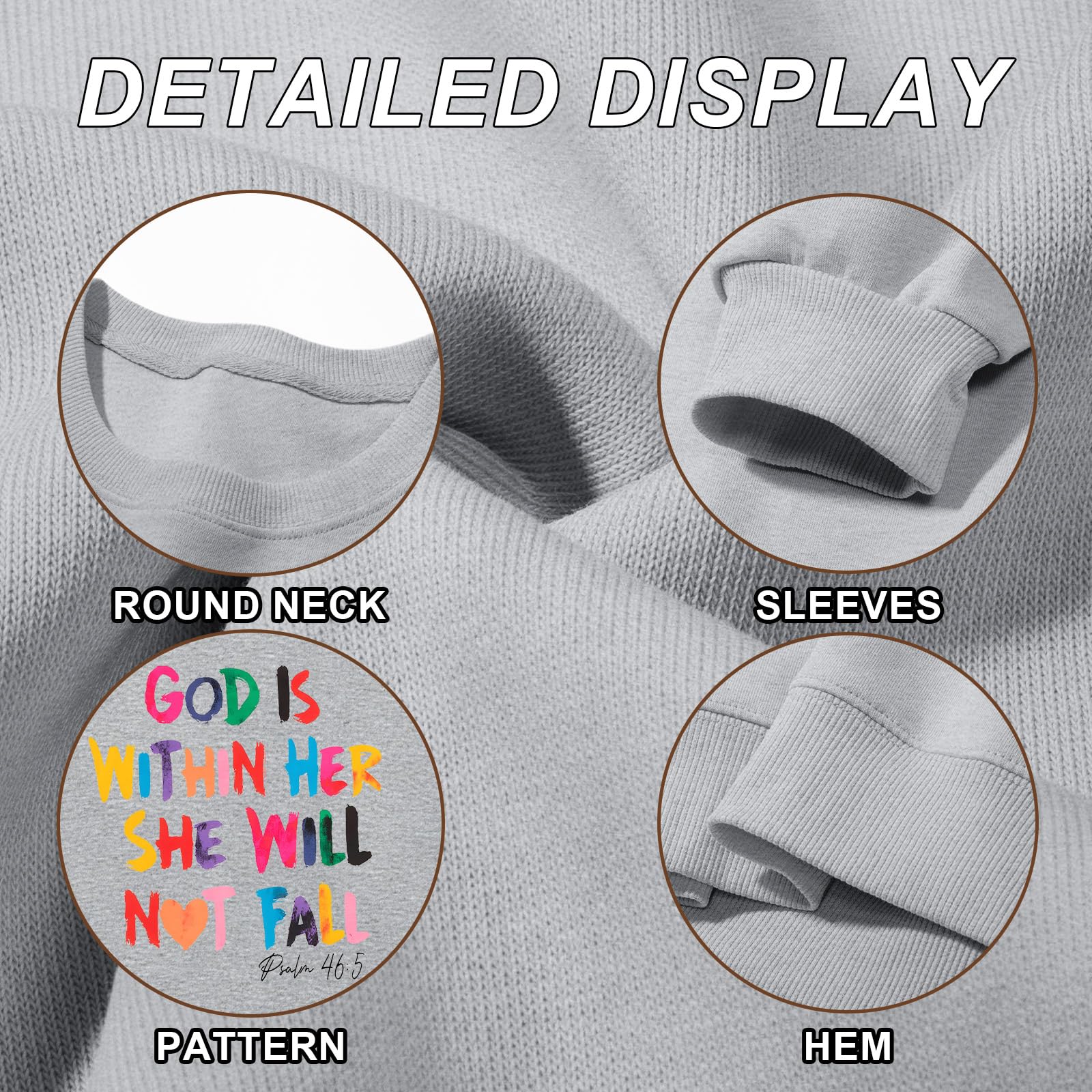 Christian God Is Within Her Sweatshirts Women Jesus