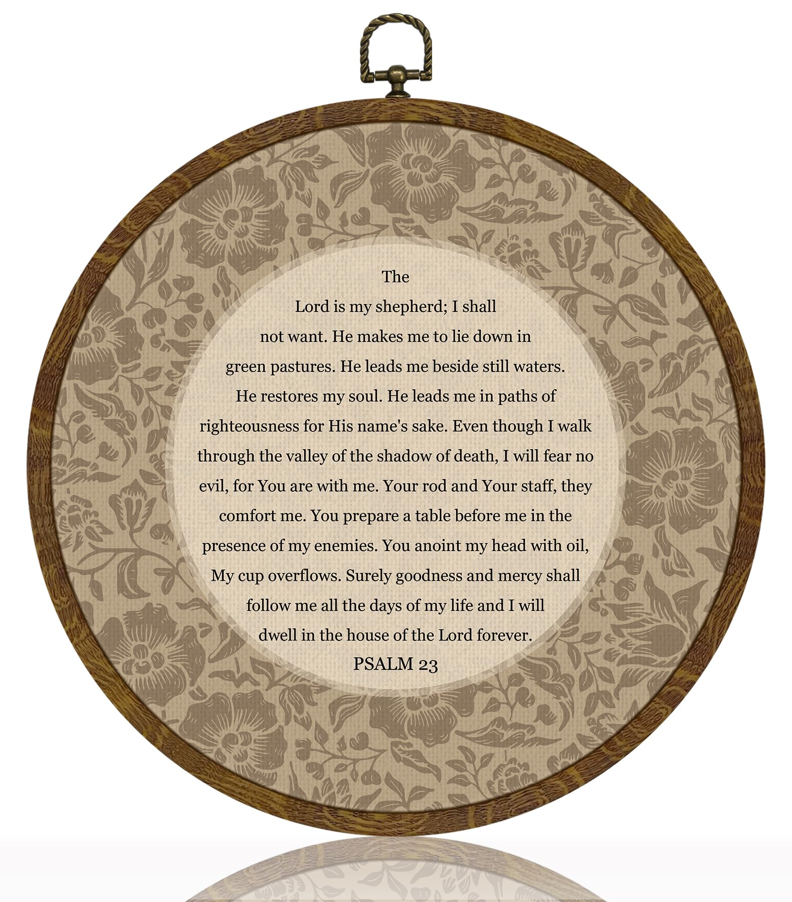 Christ Wall Art Decor-His Mercies Are New Every Morning Scripture Floral Round Hanging Artwork, Inspirational Faith Sign for Living Room, Office, Prayer Room, Bible Verse Wall Hanging Decor Gift for Christians 10Inch (Blue02-Lam.3:22–23)
