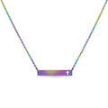 Stainless Steel Cutout Cross Bar Necklace