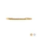18K Gold PVD You are Loved Engraved Bangle Bracelet